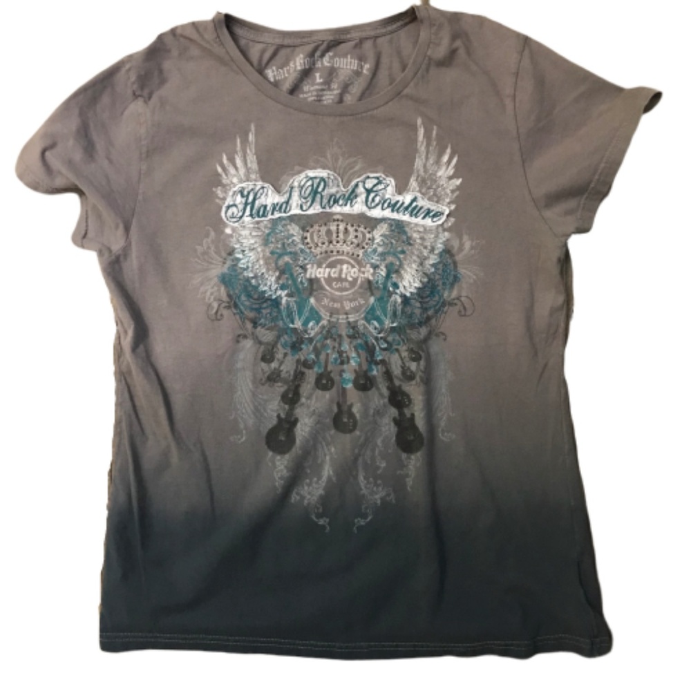 Hard Rock Cafe Gray Ombre Graphic Tee
